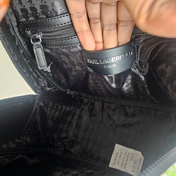 Karl Lagerfeld Paris Black Khloe Backpack - Picture 6 of 7